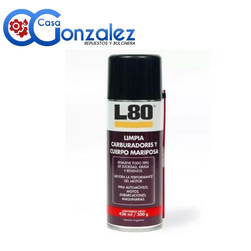 L80 LIMPIA CARBURADORES Y CUERPO MARIPOSA 426 ML