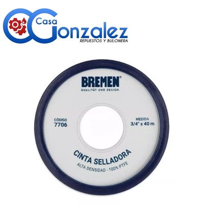 CINTA SELLADORA (PTFE)3/4" (19 mm)x10 m x 0,075 mm WEMBLEY® [10 unid]