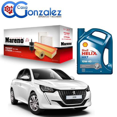 KIT DE 4 FILTROS Y ACEITE PEUGEOT 208