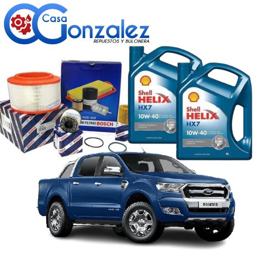 KIT 4 FILTROS Y ACEITE FORD RANGER 2.2/3.2