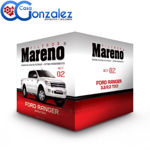 KIT02-MARENO KIT FORD RANGER 3,2 / 2.2TDCI AIRE, ACEITE, COMBUSTIBLE, HABIT