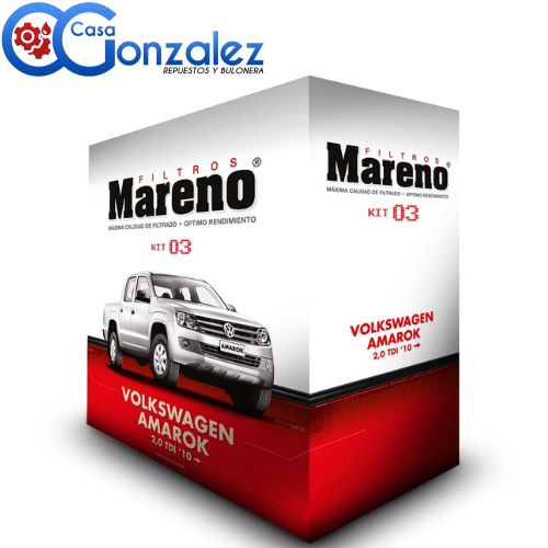 KIT03-MARENO KIT VW AMAROK 2.0 TDI 10 AIRE, ACEITE, HABITÁCULO MR355 - EM10