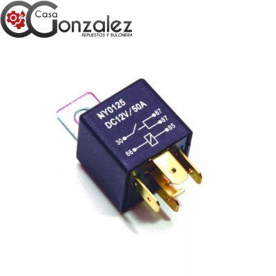 NOSSO RELAY RELAY UNIVERSAL 12V 50A 5 TERMINALES C/SOPORTE