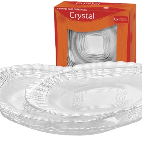 WHEATON CRYSTAL LINE PLATO PLAYO ESTUCHE X6