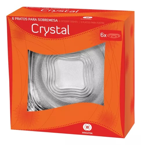 WHEATON CRYSTAL LINE PLATO POSTRE ESTUCHE X6