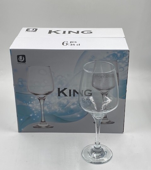 UNIGLASS COPA AGUA KING 380ml PACK X6