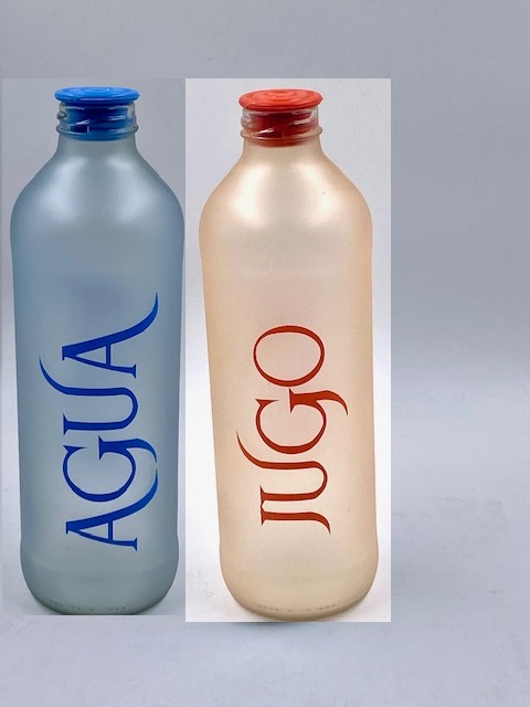 BOTELLA VIDRIO DECO AGUA/JUGO
