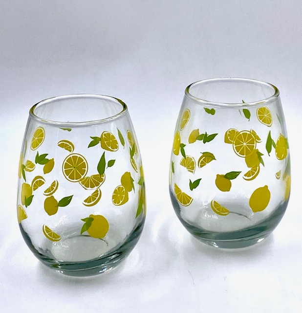 VASO COPON DECORADO LIMON