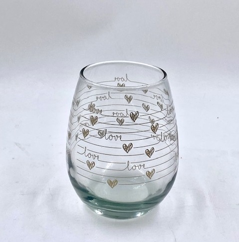 VASO COPON DECORADO LOVE