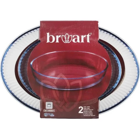 BORART SET X2 FUENTES OVAL ACANALADAS
