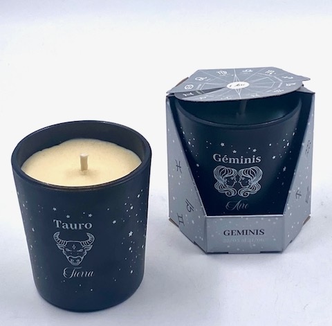 VELA AROMATICA CON VASO ZOODIACO