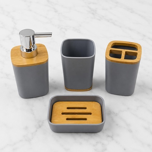 SET PARA BAÑO 4 PCS PLAT/ BAMBOO 99 24 12