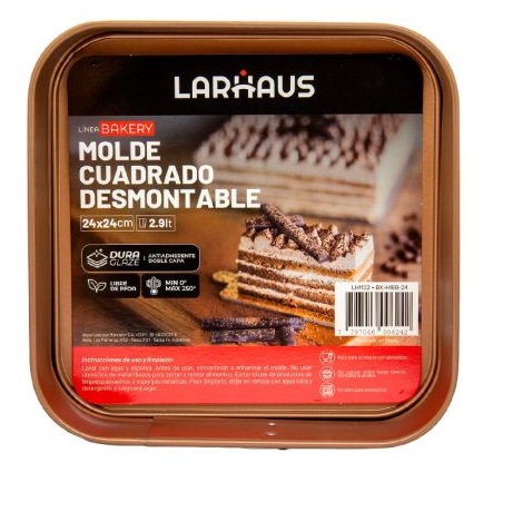 LARHAUS TORTERA DESARMABLE CUADR. 24cm