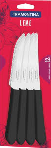 TRAMONTINA LEME Negro Cuchillo 4" Blister X12