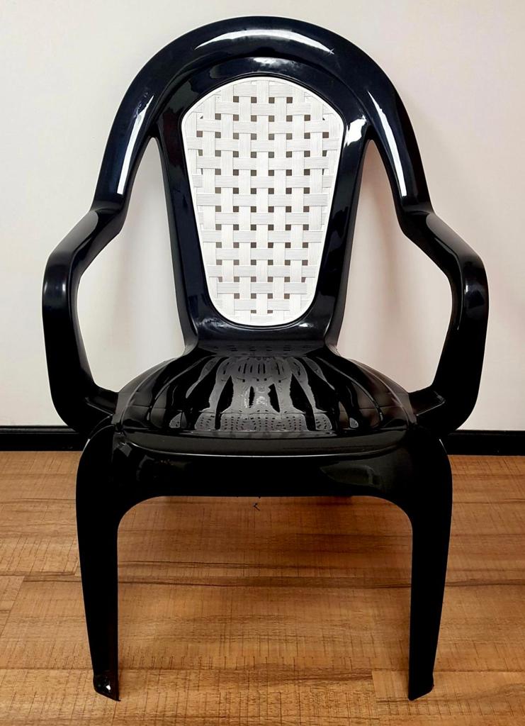 SILLON FAENZA NEGRO RESPALDO BLANCO