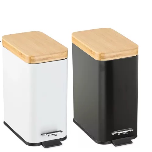 ÚTILE CESTO ACERO RECTANG. T/ MAD. PEDAL 5LTS