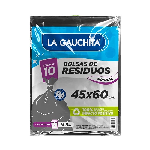 LG BOLSA RESIDUOS PLANA 45X60 X10 UNID
