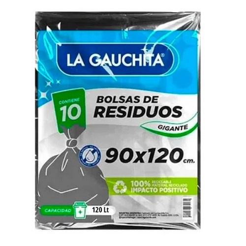 LG BOLSA PLANA COMPACTADORA 90*120- 10 UNID