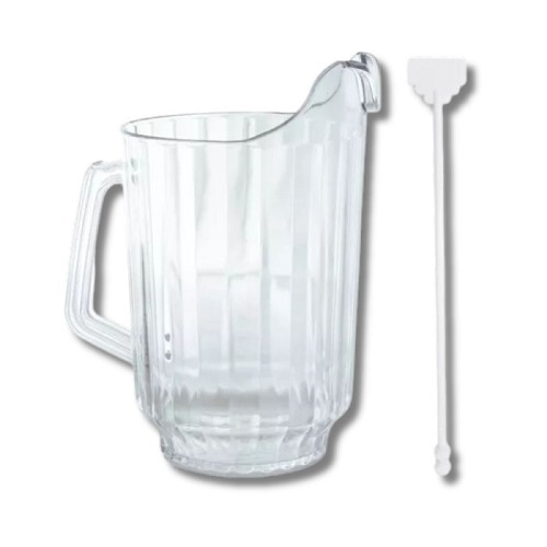 JARRA CRISTAL FACETADA C/ MEZCLADOR LUCERO