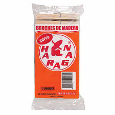 HARAGAN BROCHE MADERA X12