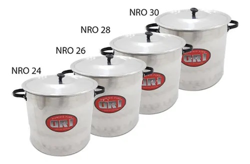 OLLA ALUMINIO ASA CHAROLADA ORI Nº24