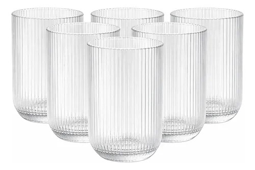 DELI GLASS VASO SUNYA 390ml PACK X6 KB295B
