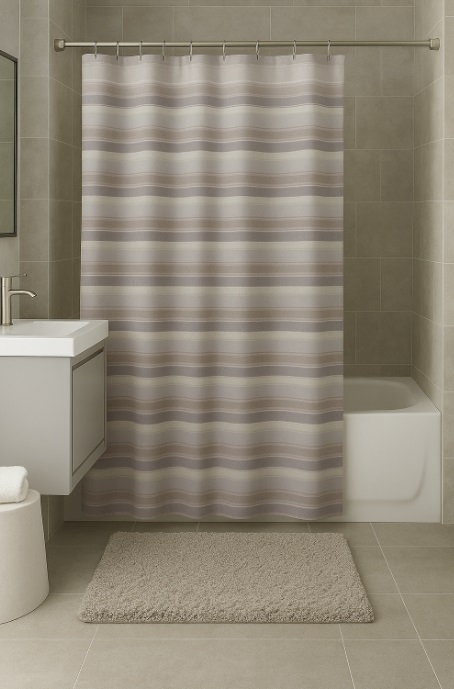 BNB CORTINA BAÑO CON ALFOMBRA