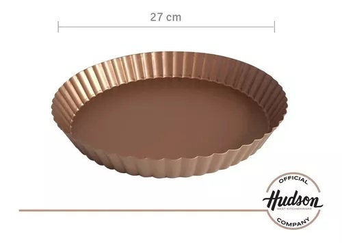 HUDSON MOLDE TARTERA FIJA  27 CM COBRE