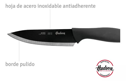 HUDSON BASIC CUCHILLO CHEFF 6" NEGRO