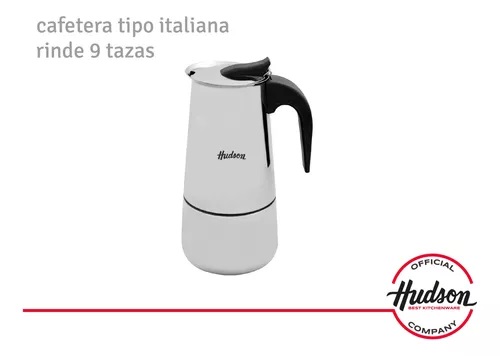 HUDSON CAFETERA ITALIANA ACERO INOX. 9 TAZAS