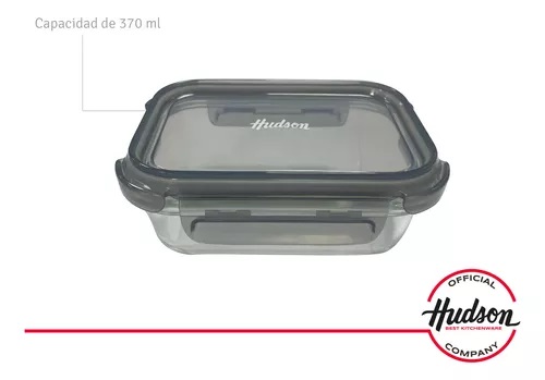 HUDSON HERMETICO VIDRIO 370ml TAPA PLAST