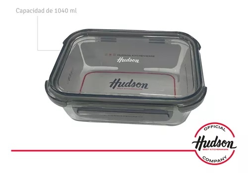 HUDSON HERMETICO VIDRIO 1040ml TAPA PLAST