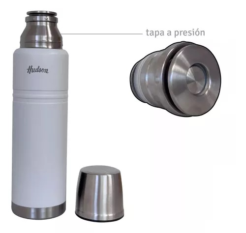 HUDSON TERMO DE 1000 ML ACERO BLANCO