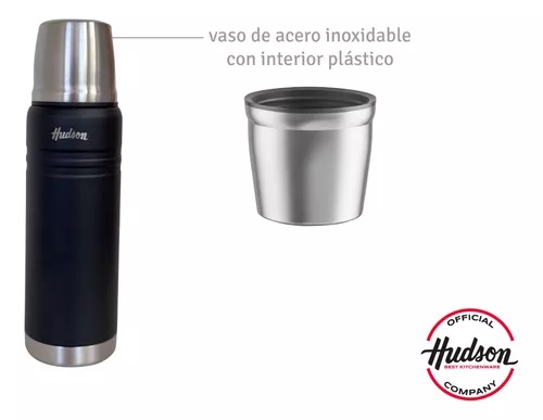 HUDSON TERMO DE 500 ML ACERO NEGRO