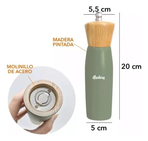 HUDSON MOLINILLO MADERA OLIVE 20cm
