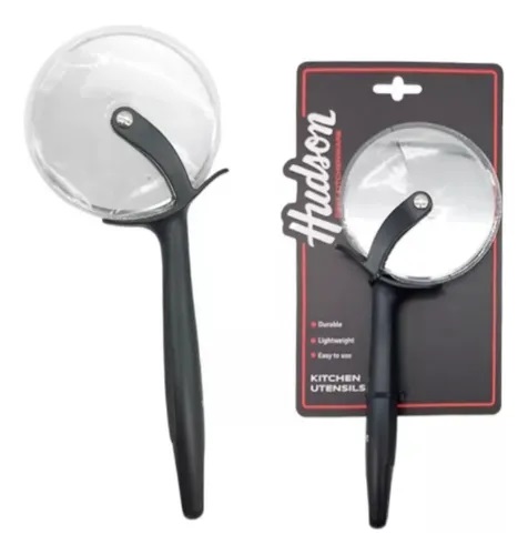 HUDSON CORTA PIZA AC. INOX. NEGRO