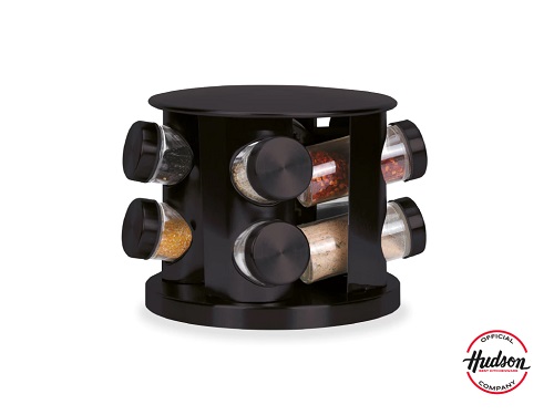 HUDSON ESPECIERO GIRATORIO X8 FRASCOS NEGRO