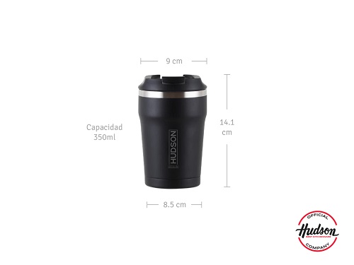 HUDSON VASO CAFE TERMICO 350ml NEGRO