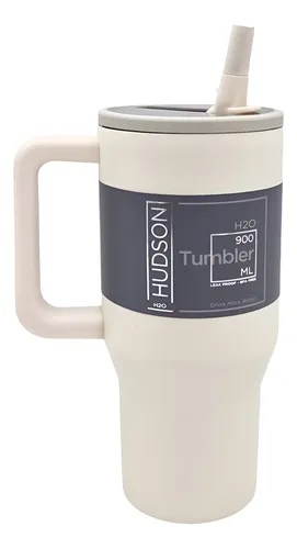 HUDSON VASO CAFE TERMICO 900ml C/ MANIJA crem