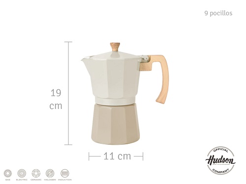 HUDSON CAFETERA ITALIANA 9 TAZAS HARMONY