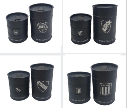 SET LATAS MATERAS X2 FUTBOL NEGRAS