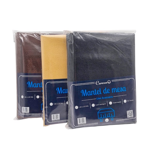 CARESSE MANTEL LISO ECOCUERO 140X220