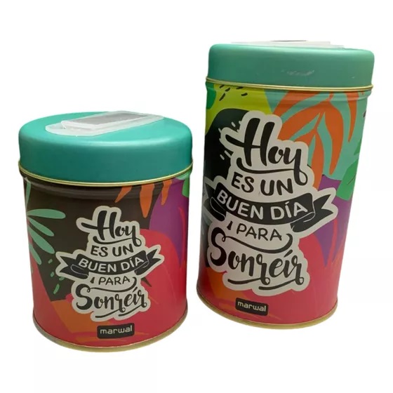 SET LATAS MATERAS X2 DECORADAS OFERTA