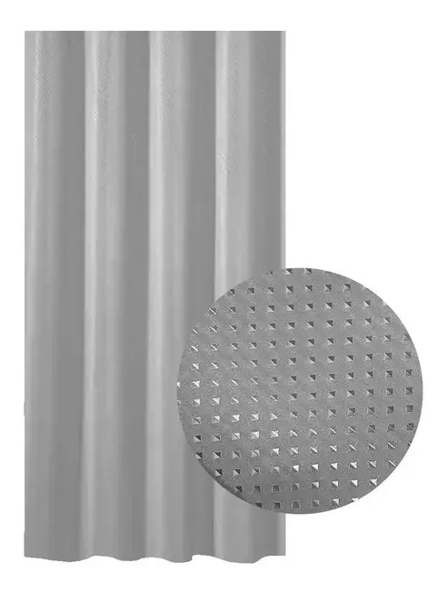 SUKÁ CORTINA BAÑO POLYESTER LUXURY GRIS