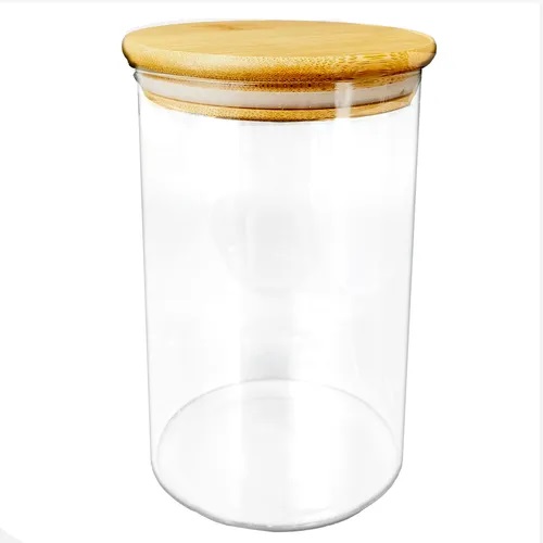 CB FRASCO VIDRIO TAPA BAMBOO 1000ml