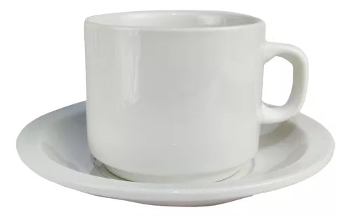 TAZA DESAYUNO PORCELANA 8.2cm CON PLATO