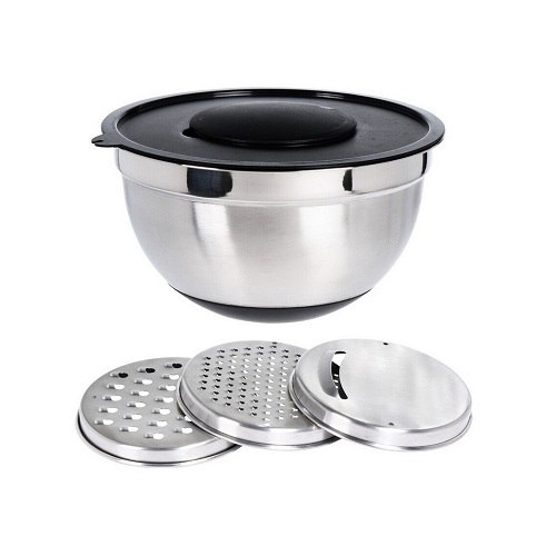 CB BOWL BATIDOR ACERO 26cm TAPA RALLADOR