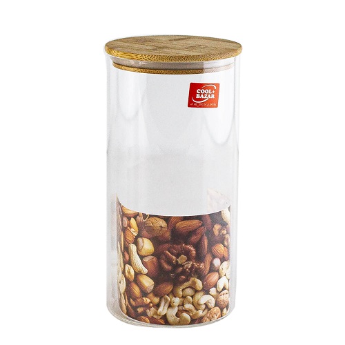 CB FRASCO VIDRIO TAPA BAMBOO 1400ml