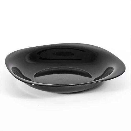CB PLATO HONDO CUADRADO NEGRO 22cm