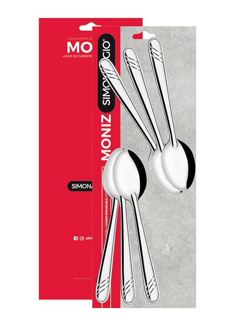 SIMONAGGIO CUCHARA POSTRE X6 LINEA MONIZ